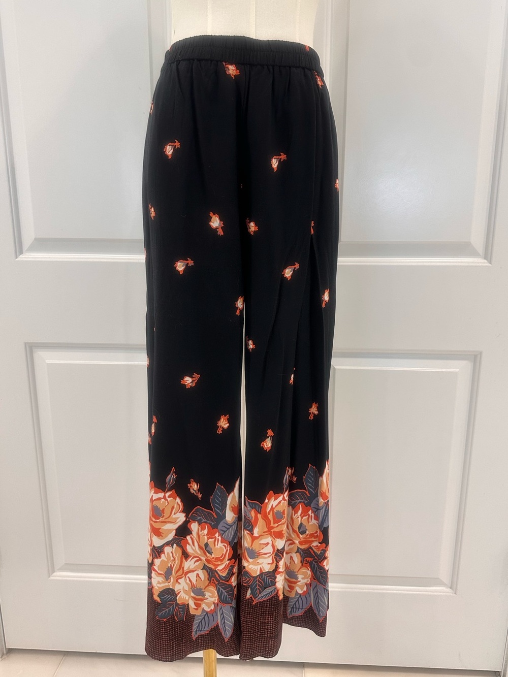 Anthropologie Ett:twa Blake Printed Pants, cropped wide leg summer pants